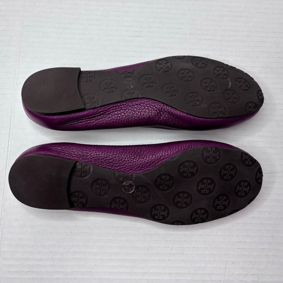 TORY BURCH Purple Leather Reva Ballet Flats Size 6 - Picture 7 of 7